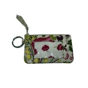 Vera Bradley Clip Zip ID Bag Make Me Blush Pattern Small Coin Purse Floral